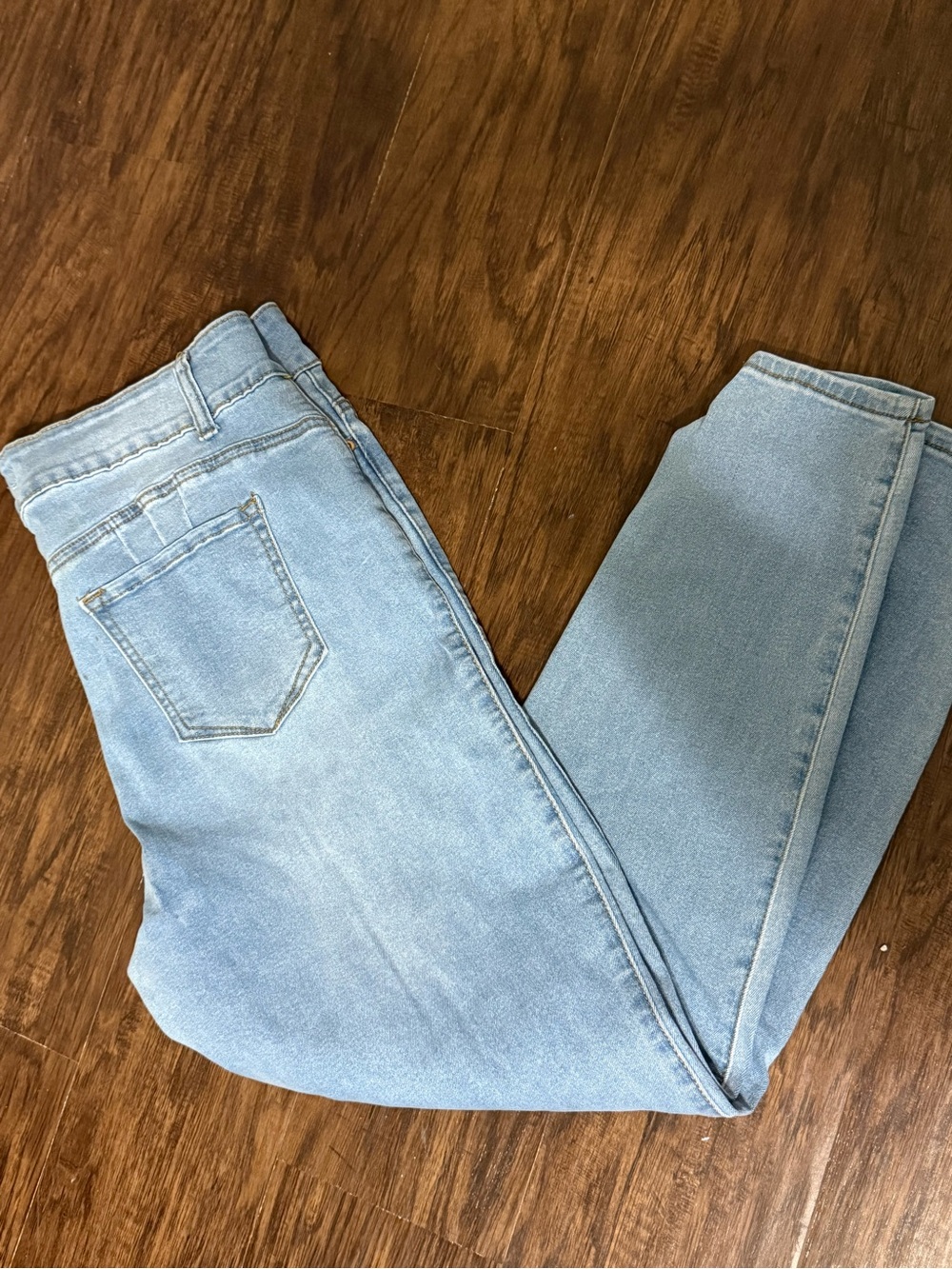 Curvaliciois Light Blue Women's Jeans - Classic High-Rise Slim Fit Size 18
